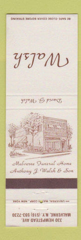Matchbook Cover - Walsh Funeral Home Malverne NY