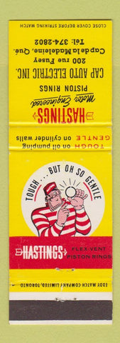 Matchbook Cover - Hastings Piston Rings Cap Auto Electric Cap de la Madeleine QC