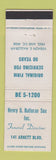 Matchbook Cover - Henry Halloran Funeral Home