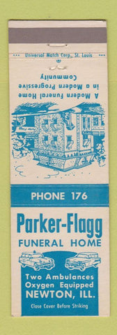 Matchbook Cover - Parker Flagg Funeral Home Newton IL