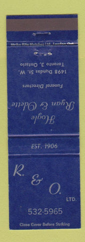 Matchbook Cover - Hogle Ryan Odette Funeral Home Toronto ON