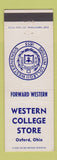 Matchbook Cover - Western College Store Oxford OH