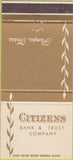 Matchbook Cover - Citizens Bank Trust Pampa TX 30 Strike