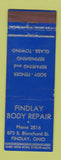 Matchbook Cover - Findlay Body Repair auto Findlay OH