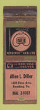 Matchbook Cover - Allen Diller Auto Battery Ignition Service Reading PA WEAR