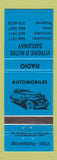 Matchbook Cover - Vitrerie D'Autos Saguenay QC Alma Jonquiere