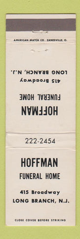 Matchbook Cover - Hoffman Funeral Home Long Branch NJ