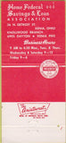 Matchbook Cover - Home Federal Savings Loan Xenia OH 30 Strike
