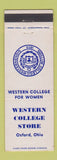 Matchbook Cover - Western College for Women Store Oxford OH