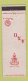 Matchbook Cover - Alpha Chi Omega Fraternity Stationery Hollywood CA