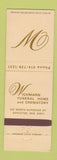 Matchbook Cover - Wichmann Funeral Home Appleton WI