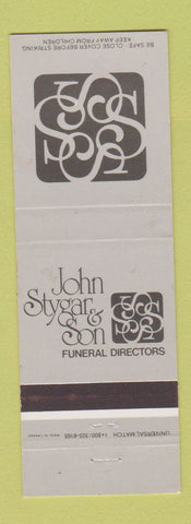 Matchbook Cover - John Stygar Son Funeral Home St Louis MO