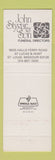 Matchbook Cover - John Stygar Son Funeral Home St Louis MO