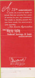 Matchbook Cover - West Side Federal savings Loan Cleveland OH 30 Strike