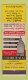 Matchbook Cover - Continental Insurance Ewald Trost Fort Dodge IA WEAR