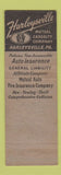Matchbook Cover - Hurleysville Insurance CW Hunsberger Green Lane PA WEAR