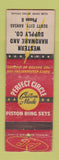 Matchbook Cover - Perfect Circle Piston Rings Western Hardware Scott City KS