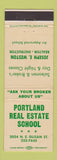 Matchbook Cover - Portland Real Estate School OR Joseph Weston Realtor