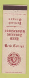 Matchbook Cover - Reed College Book Store Portland OR