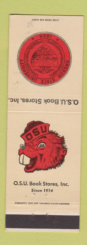Matchbook Cover - OSU Oregon State University Beavers Corvallis OR Book Store