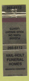 Matchbook Cover - Vail Holt Funeral Homes Madison Hanover IN