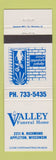 Matchbook Cover - Valley Funeral Home Appleton WI