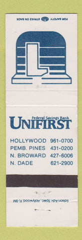 Matchbook Cover - First Savings Bank Hollywood Broward Dade FL