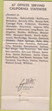 Matchbook Cover - Great Western Savings CA WORN 30 Strike