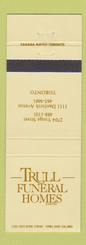 Matchbook Cover - Trull Funeral Homes Toronto ON