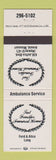 Matchbook Cover - Fendler Funeral Home Arnold MO