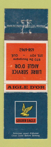 Matchbook Cover - Golden Eagle oil gas Ste Foy QC WORN