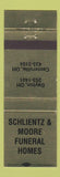 Matchbook Cover - Schlientz Moore Funeral Home Dayton Centerville OH