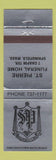 Matchbook Cover - St Pierre Funeral Home Springfield MA