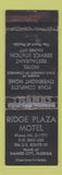 Matchbook Cover - Ridge Plaza Motel Haines City FL WEAR