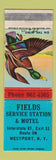 Matchbook Cover - Field Service oil gas Westport NY