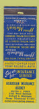 Matchbook Cover - Guardian Insurance Detroit MI WORN