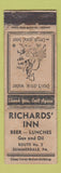 Matchbook Cover - Richards' Inn oil gas Summerdale PA WORN