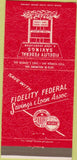 Matchbook Cover - Fidelity Federal Savings Tampa FL 30 Strike