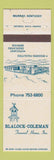 Matchbook Cover - Blalock Coleman Murray KY