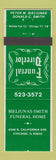 Matchbook Cover - Bieliunas Smith Funeral Home Chicago IL