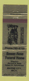 Matchbook Cover - Bower Rose Funeral Home Marine City MI WEAR