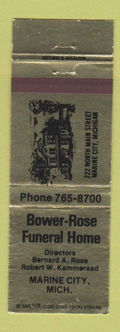 Matchbook Cover - Bower Rose Funeral Home Marine City MI WEAR