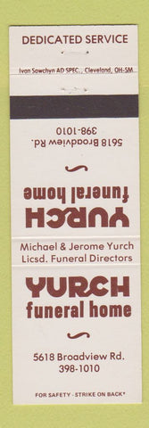 Matchbook Cover - Yurch Funeral Home