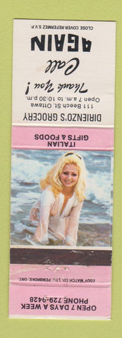 Matchbook Cover - Dirienzo's Grocery Ottawa ON pinup WEAR