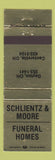 Matchbook Cover - Schlientz Moore Funeral Home Dayton Centerville OH
