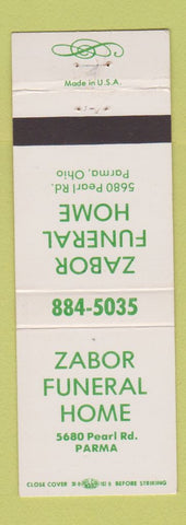 Matchbook Cover - Zabor Funeral Home Parma OH