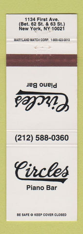 Matchbook Cover - Circles Piano Bar New York City