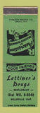 Matchbook Cover - Lattimer's Drug Store Belleville ON WEAR
