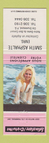 Matchbook Cover - Smith Asphalt Drummond QC pinup