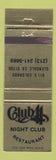 Matchbook Cover - Club 44 Night Club Restaurant Glendale CA